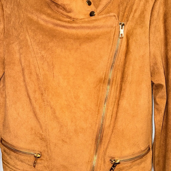 Tan Suede Women's Jacket - Picture 3 of 10